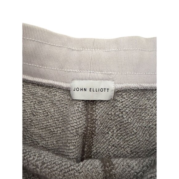 JOHN ELLIOTT Gray Wool Blend Sweat Shorts Size Medium - Picture 7 of 8